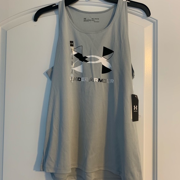 Under Armour Other - NWT girls under armour gray racer back tank top size XL